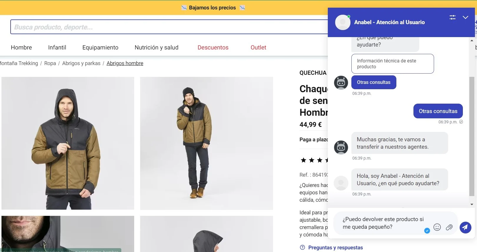 Preguntas frecuentes FAQ en página web de productos