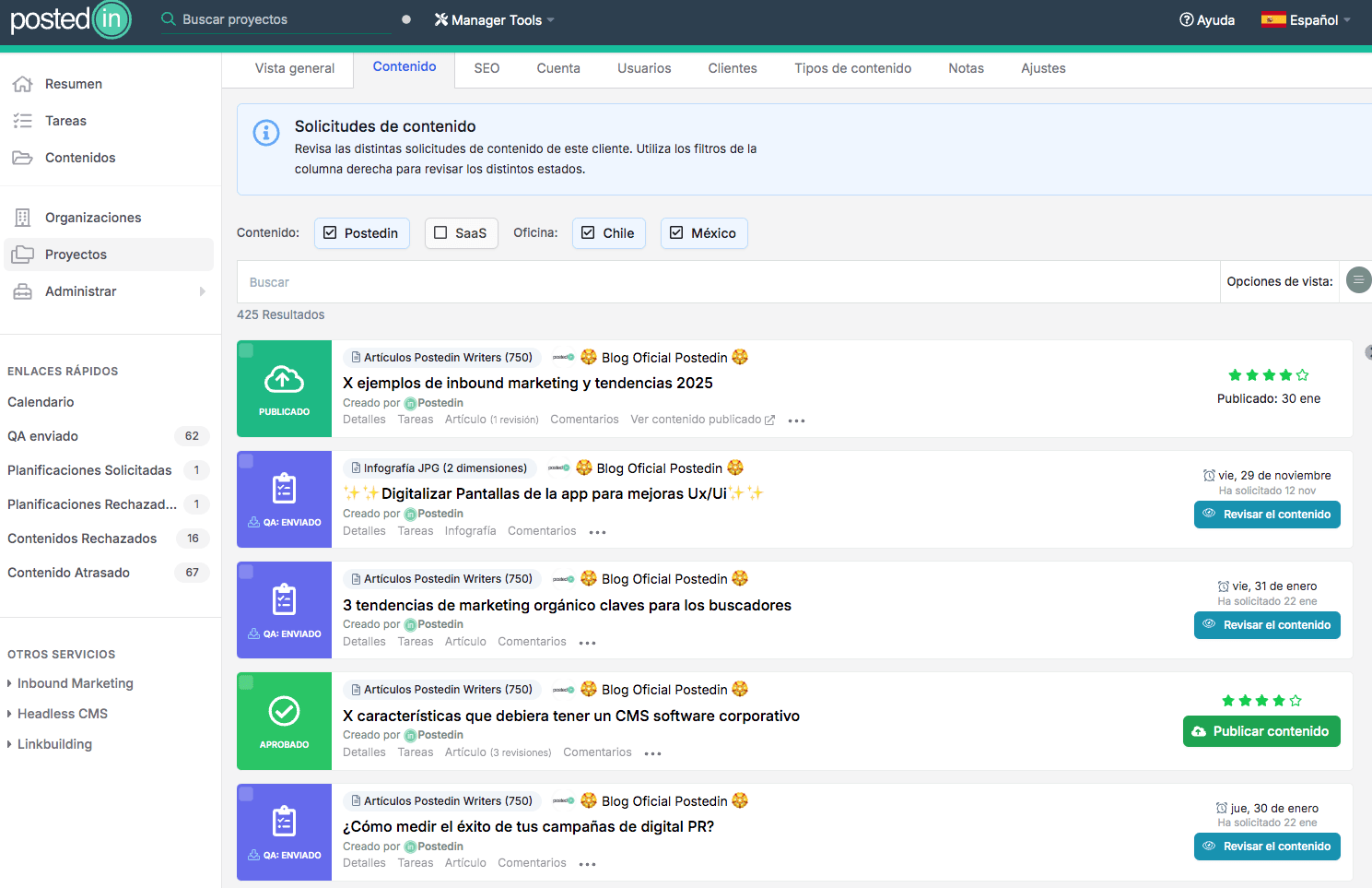 software para agilizar la creación de marketing de contenidos