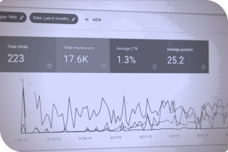 Un gráfico de datos mostrando la cantidad de visitas a un sitio web.