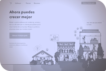 Una página web con una ilustración de una casa y un mensaje que dice "Ahora puedes creer mejor".