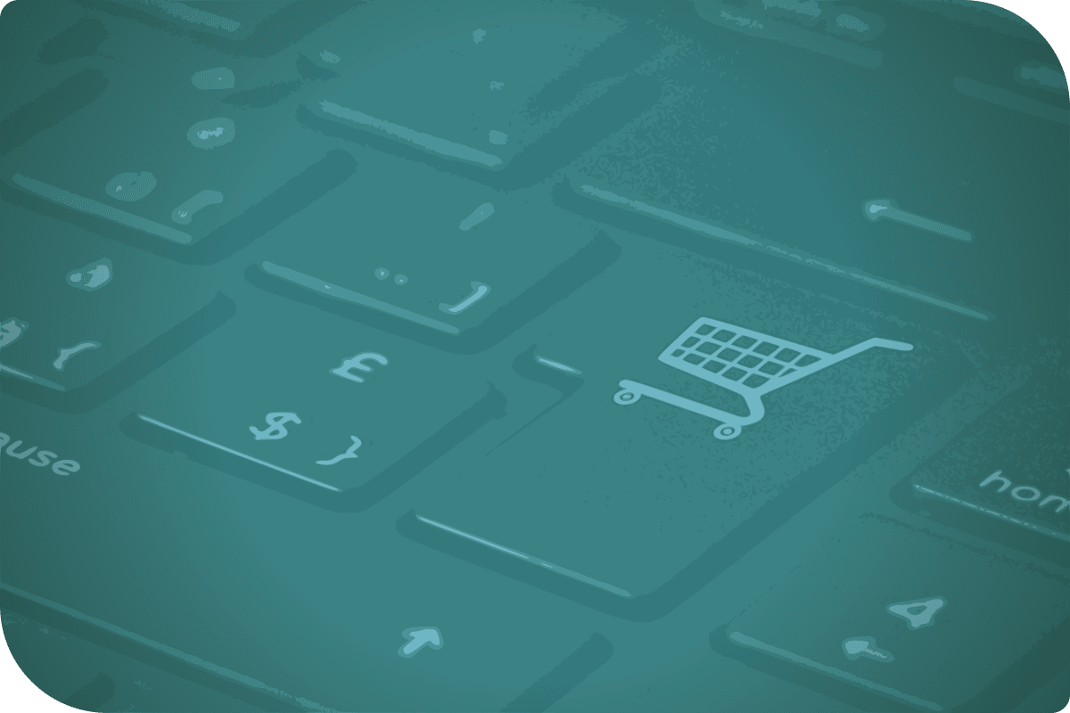La tecla de un teclado que representa una tienda de comestibles.
