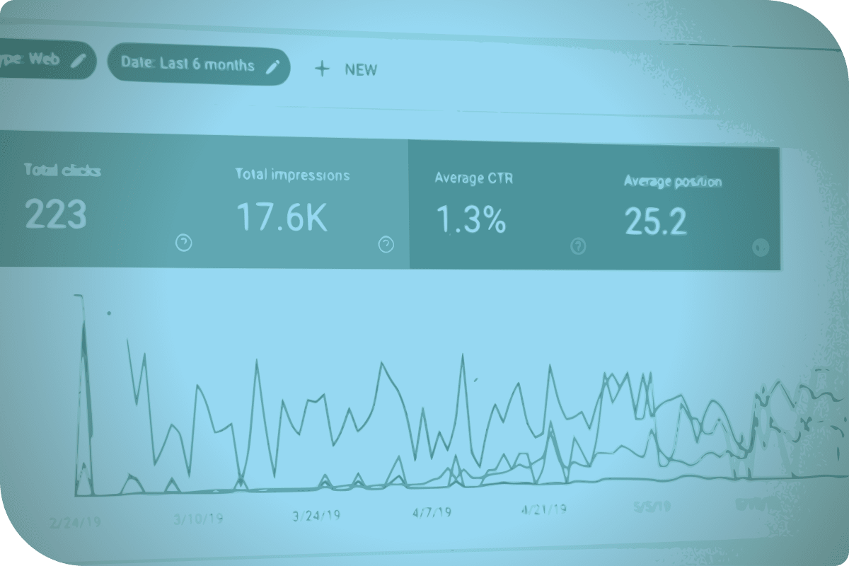 Gráficos de tráfico en un sitio web.