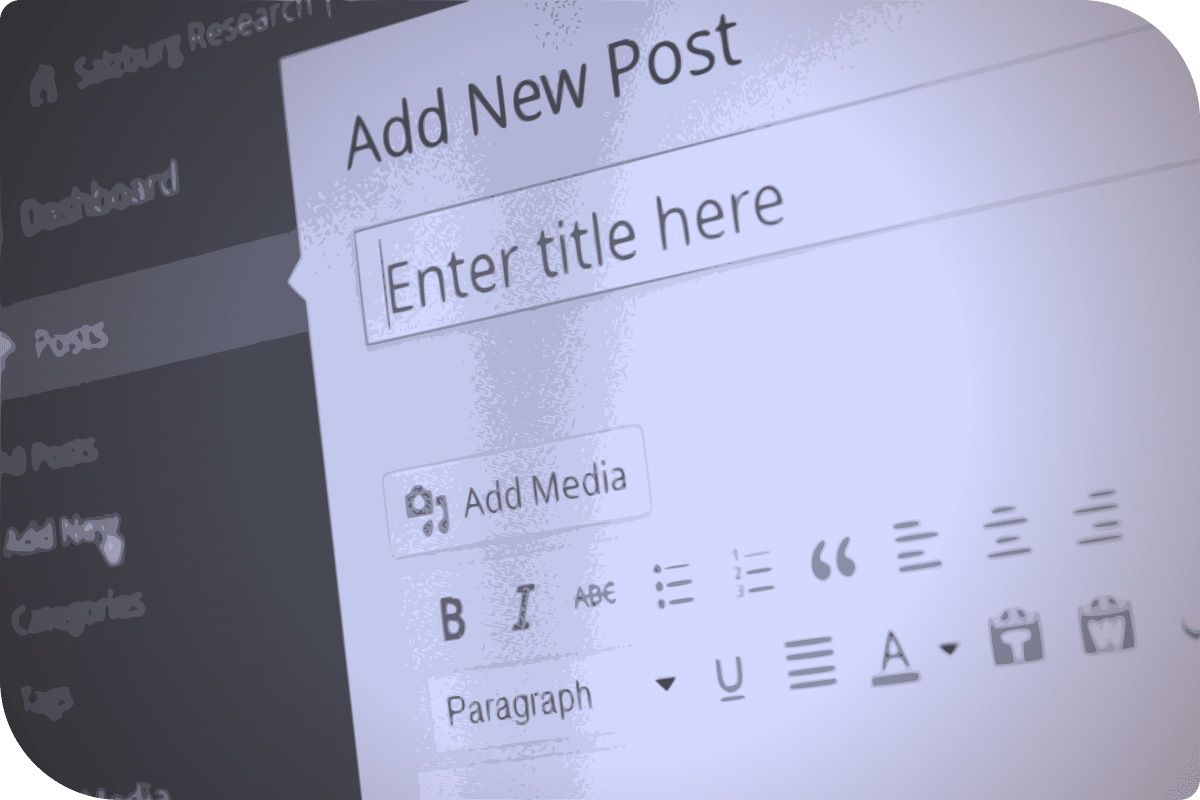 Una pantalla de ordenador con un botón que dice "Add New Post".