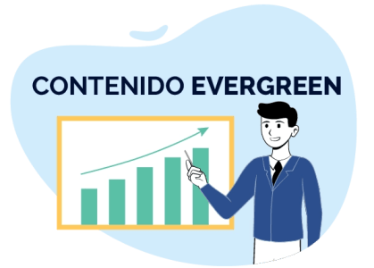 Un hombre con una camisa azul y corbata, con una hoja de cálculo en la mano, habla sobre el crecimiento de Evergreen.