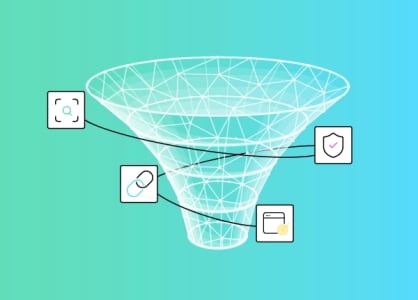 Una imagen de un cono conectado a varios iconos.
