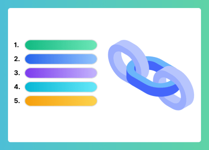 Una imagen de un enlace con una barra de color azul.