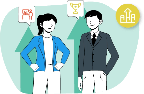 Dos personas están hablando y se ven muy felices.