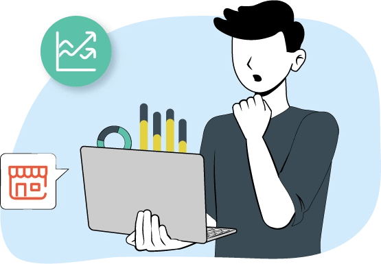 Una persona con una computadora en su mano.