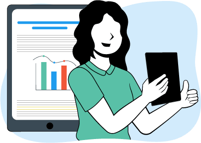 Una mujer con una pantalla de su teléfono en la mano.