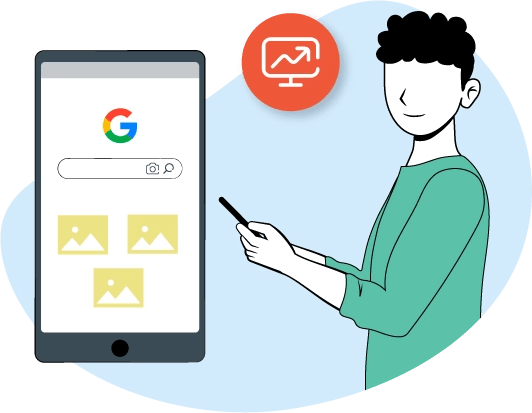Una persona está usando su celular y escribiendo en un cuadro.
