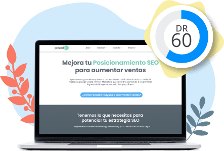 La página web de Postad se muestra en un ordenador.