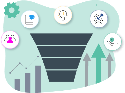 Una imagen que muestra diferentes tipos de gráficos y diagramas, incluyendo un gráfico de barras y un gráfico de columna.