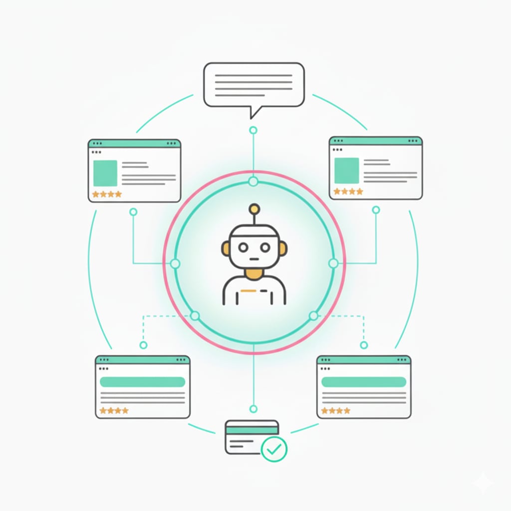 Un robot con una pantalla en su centro.