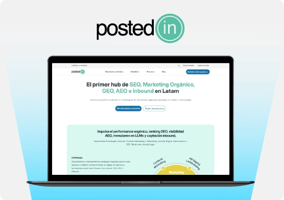 La página web de PostedIn en un ordenador.