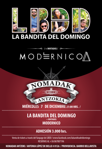 Tocata LA BANDITA DEL DOMINGO + (Invitados) MODERNICO