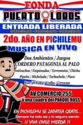 Fonda Puerto Lobos, en Pichilemu - 16, 17 y 18 de Septiembre