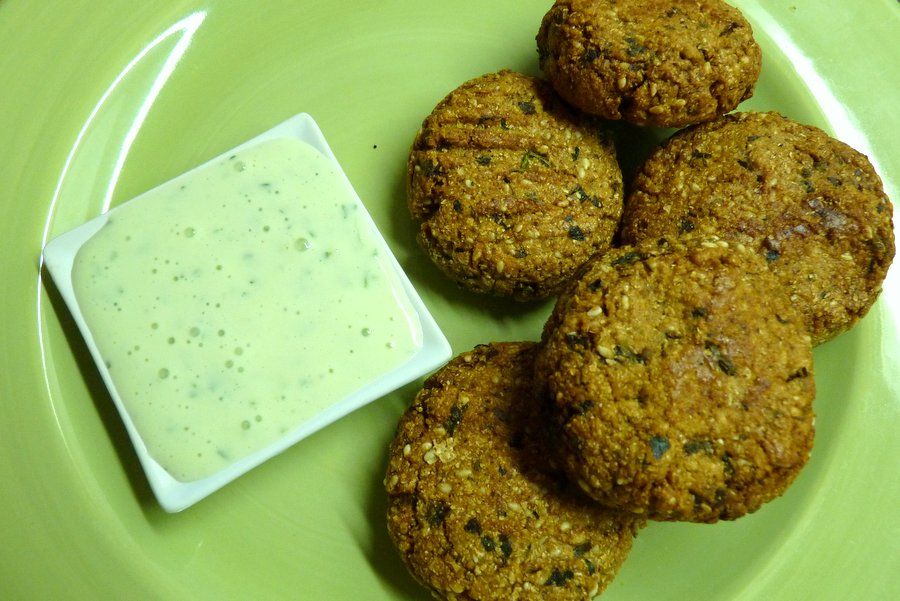 Cómo preparar Falafel de harina de garbanzo y sésamo - cookcina