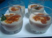 Postres: Tapioca con salsa de toffee