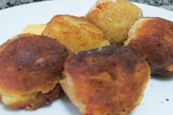 Cómo preparar Croquetas de Papa con Jamón y Salame