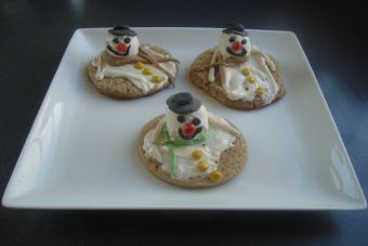 Prepara un Biscuit navideño de figura de nieve