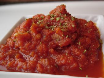 Receta: salsa de tomates deshidratados