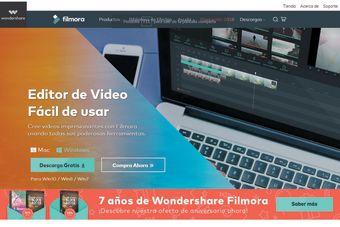 Página web de filmora