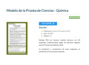 Descarga el Modelo de la Prueba de Ciencias - Química