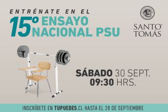 INSCRIBETE hasta el jueves 28 EN EL 15º ENSAYO PSU