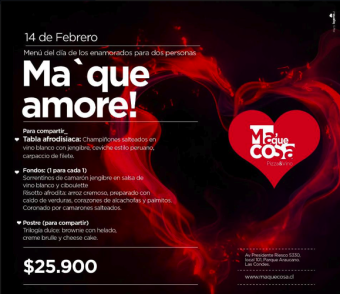 Cena de San Valentín, Ma`Que Cosa