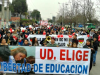 Colegios particulares marcharon en contra de la reforma educacional