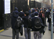 Estudiantes del Instituto Nacional llevaron a cabo una marcha en rechazo al ránking de notas