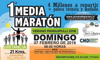 1a Media Maratón Verano Panguipulli - 7 de febrero 2016