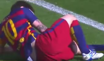 Lionel Messi lesionado de la rodilla
