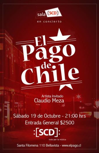 Banda El Pago de Chile en Vivo en la Sala SCD Bellavista