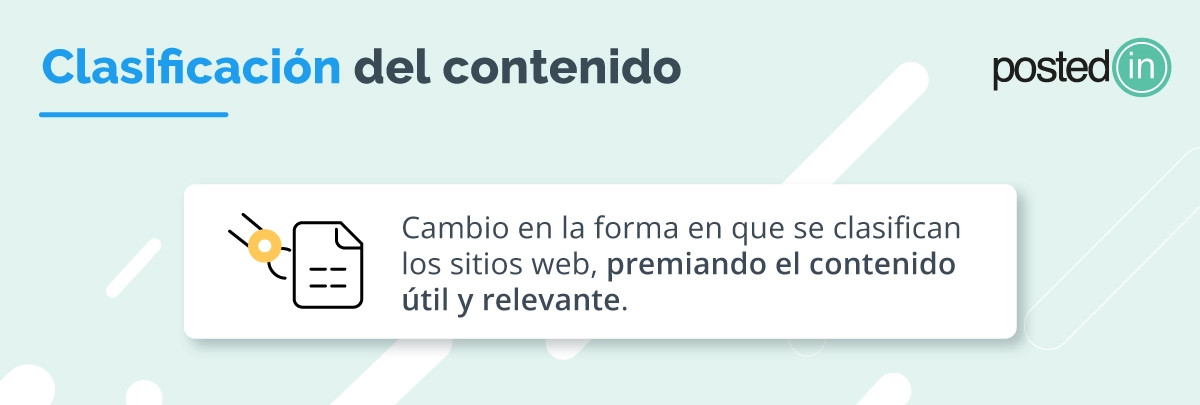 Actualización de la forma de clasificación de los sitios web por algoritmos de Google