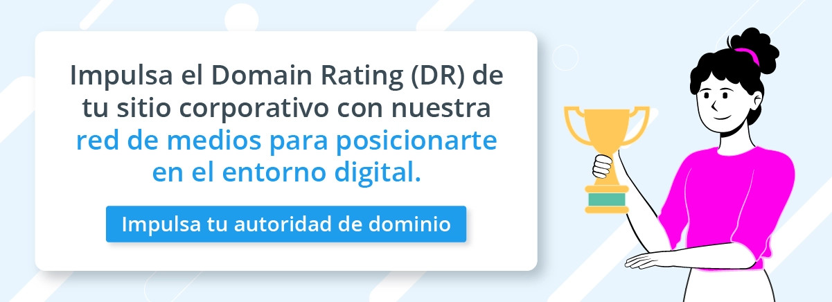 Impulsa tu autoridad de dominio con una gran red de medios para posicionarte.