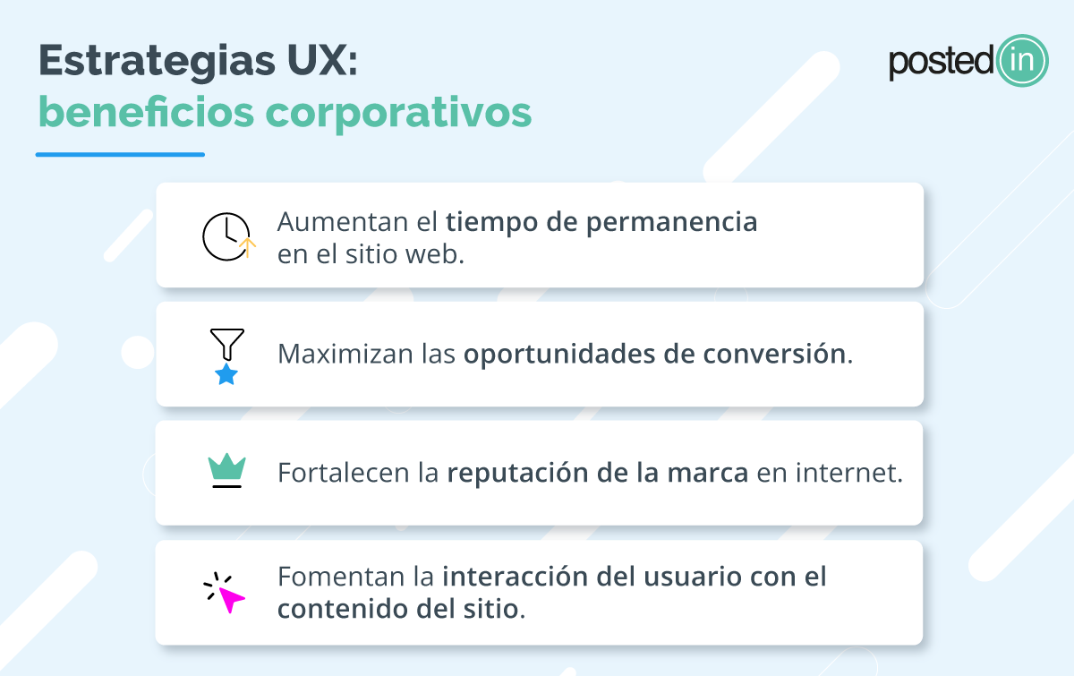 Beneficios corporativos del marcado de UX en SEO.