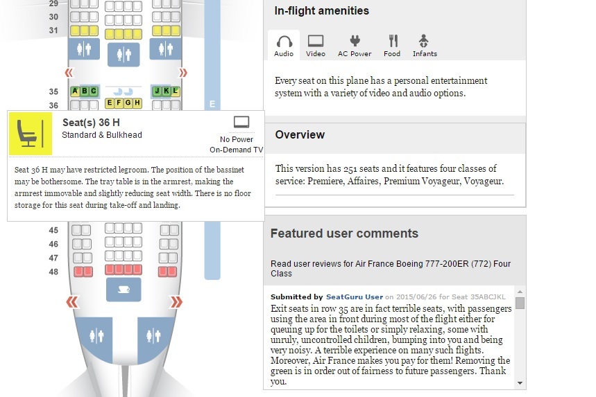Review selecciona tu mejor asiento antes de comprar