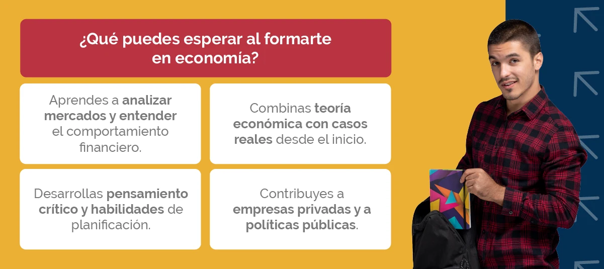 Formarte en economía desarrolla análisis, planificación y pensamiento crítico.