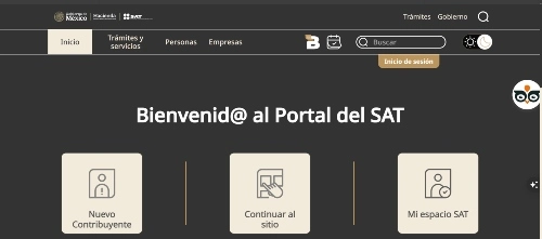 Visor del SAT​ paso 1