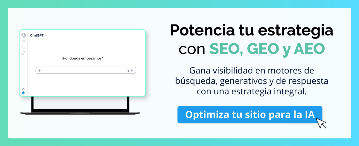 Potencia tu estrategia corporativa con SEO, GEO y AEO.