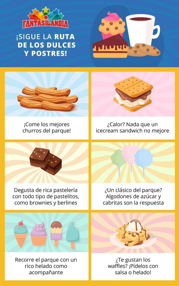 Comida en Fantasilandia para paladares dulces