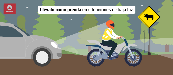 Chalecos reflectantes en moto, normativa y características