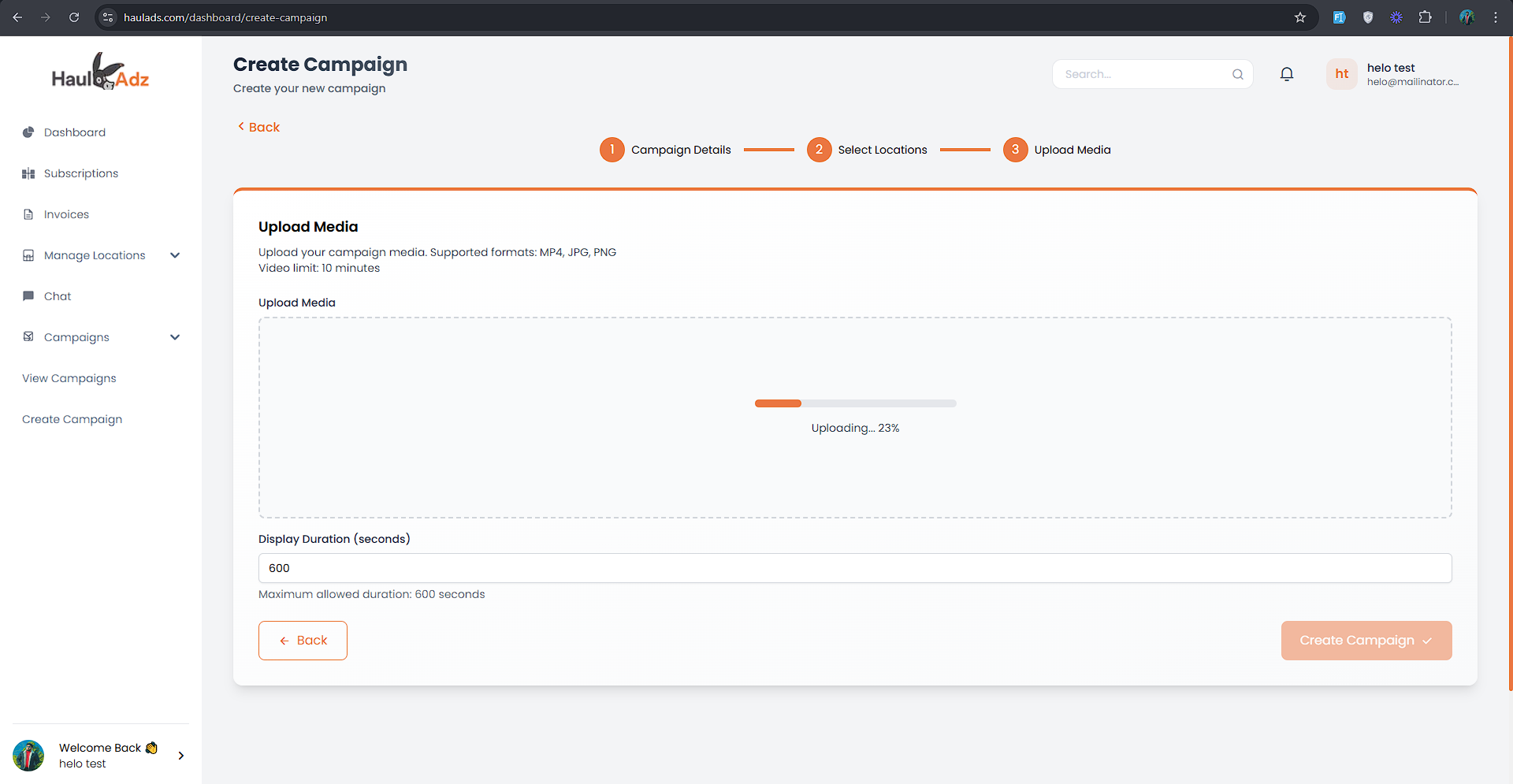 HaulAds – Geo-Targeted Video Ad Campaign Platform with Desktop Integration