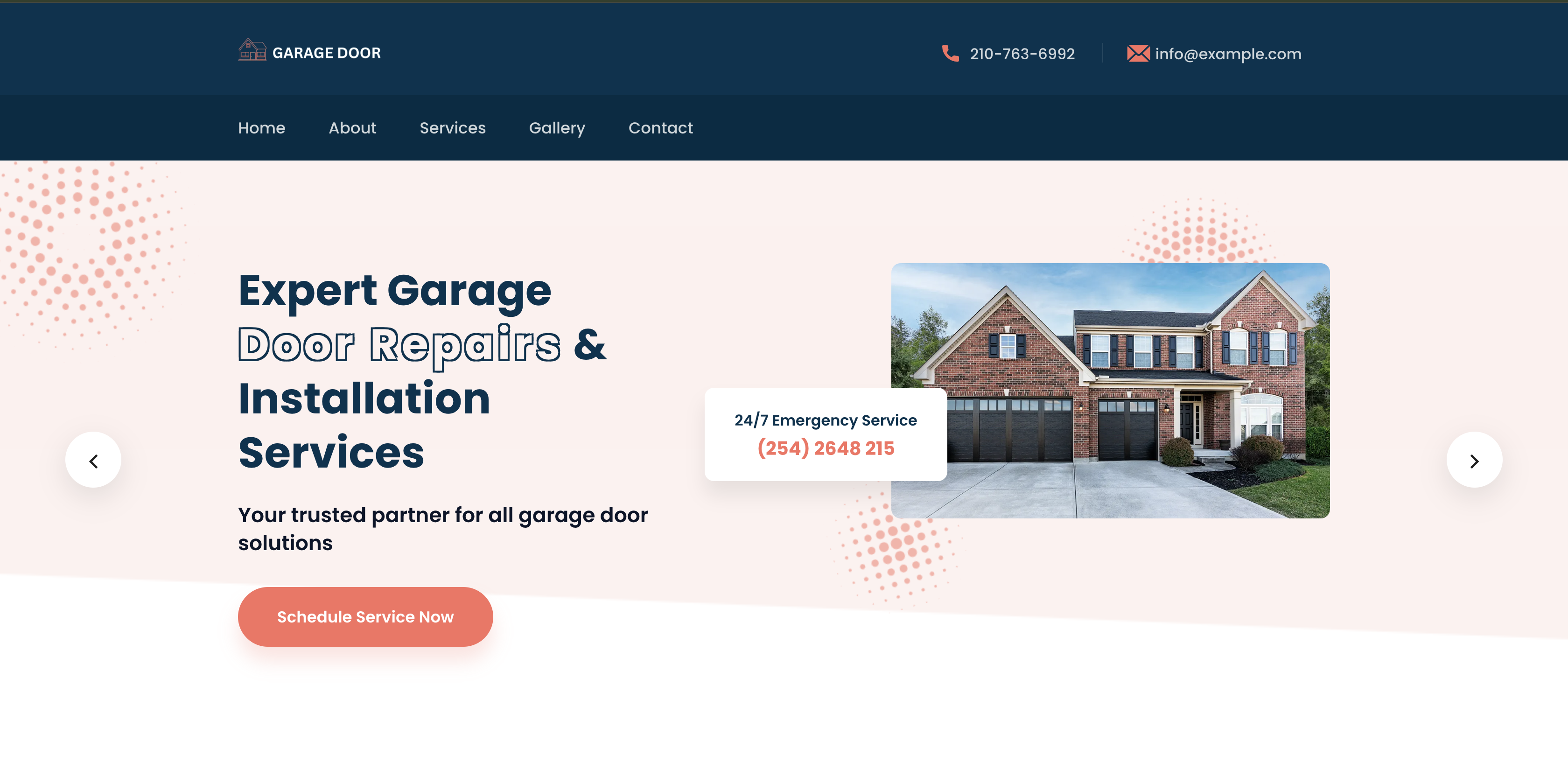 Garage Door Repair Service Website