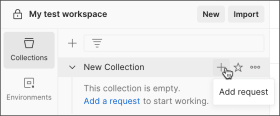 Add a request to an empty collection