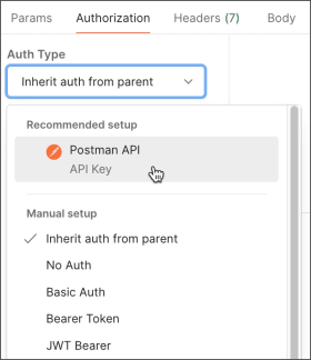 Store auth in Postman Vault