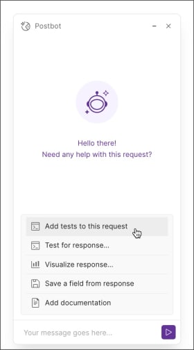 Postbot usage example