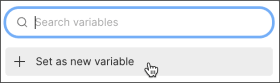 Set as variable