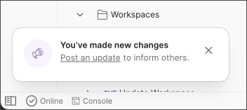 Post an update nudge